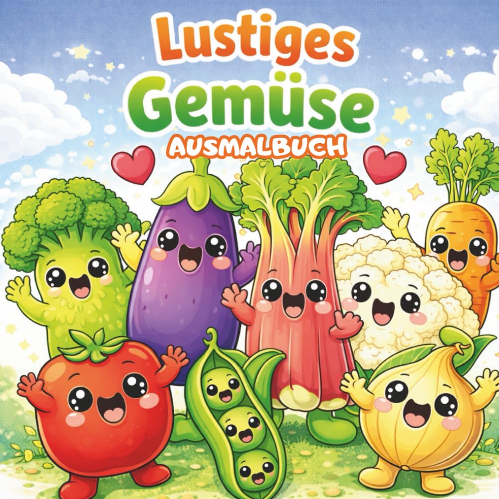 Lustiges Gemüse: Ausmalbuch