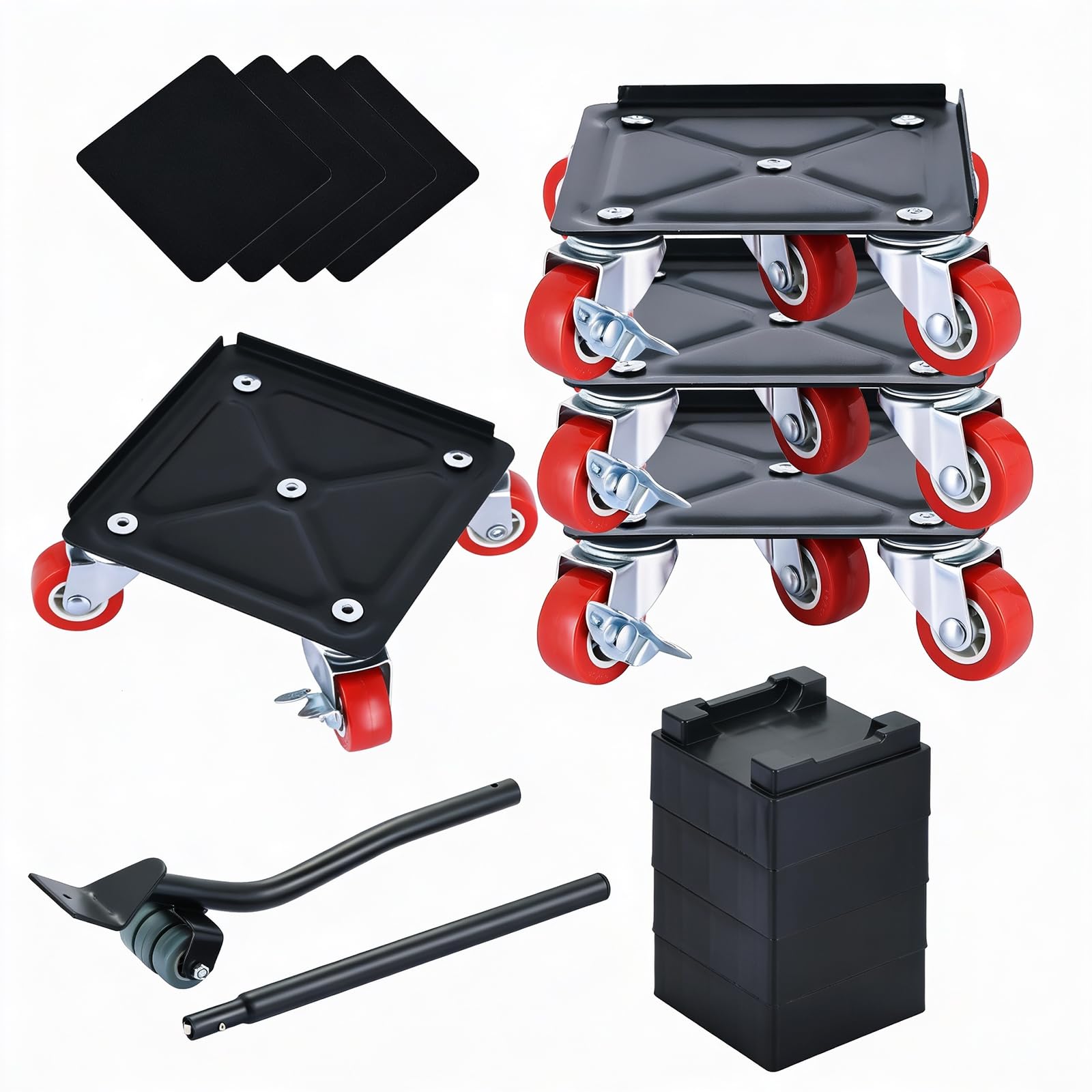 Chariot de déménagement de meubles en métal robuste NYXOVA de 799 kg avec roulettes rotatives