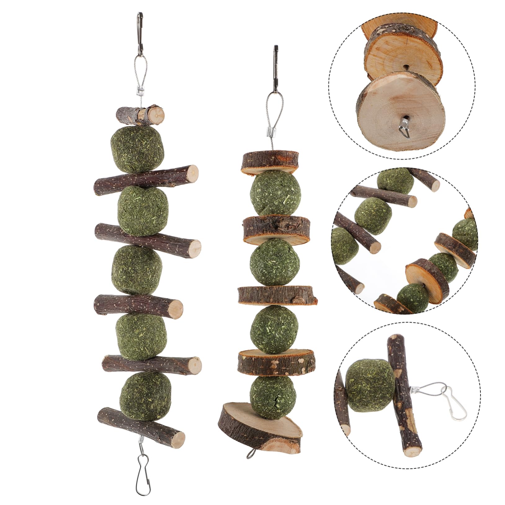 BESPORTBLE 6 Stück Kaninchen Molaren Gras Kuchen Heimtierbedarf Hölzernes Haustier Kauspielzeug Haustier Notwendigkeit Haustierbevorzugung Langlebiges Haustier Kaustäbchen Gesundes