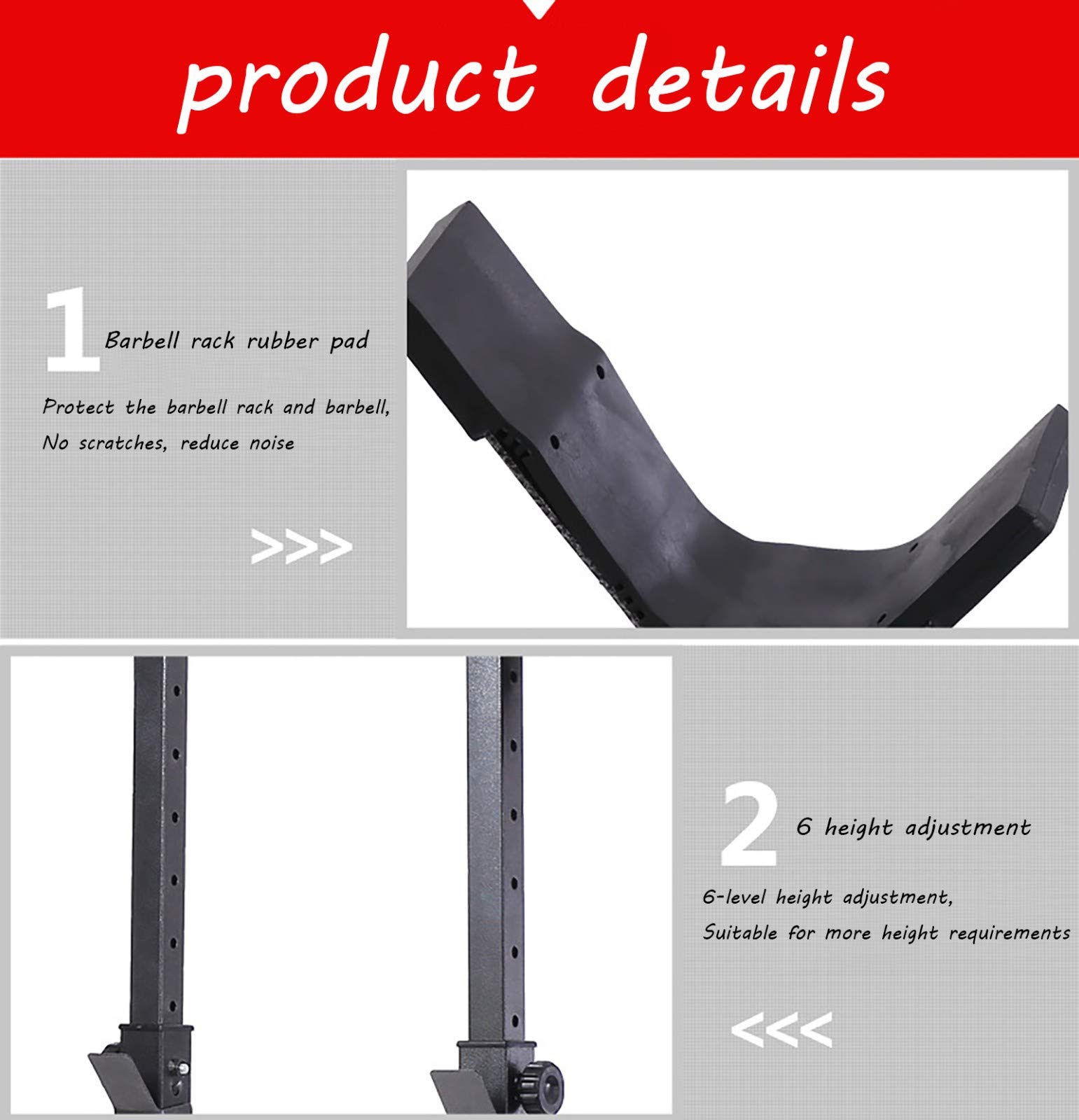 Squat Rack Regolabile Bilanciere Rack Split Squat Rack Sollevamento Pesi Bench Press Home Fitness