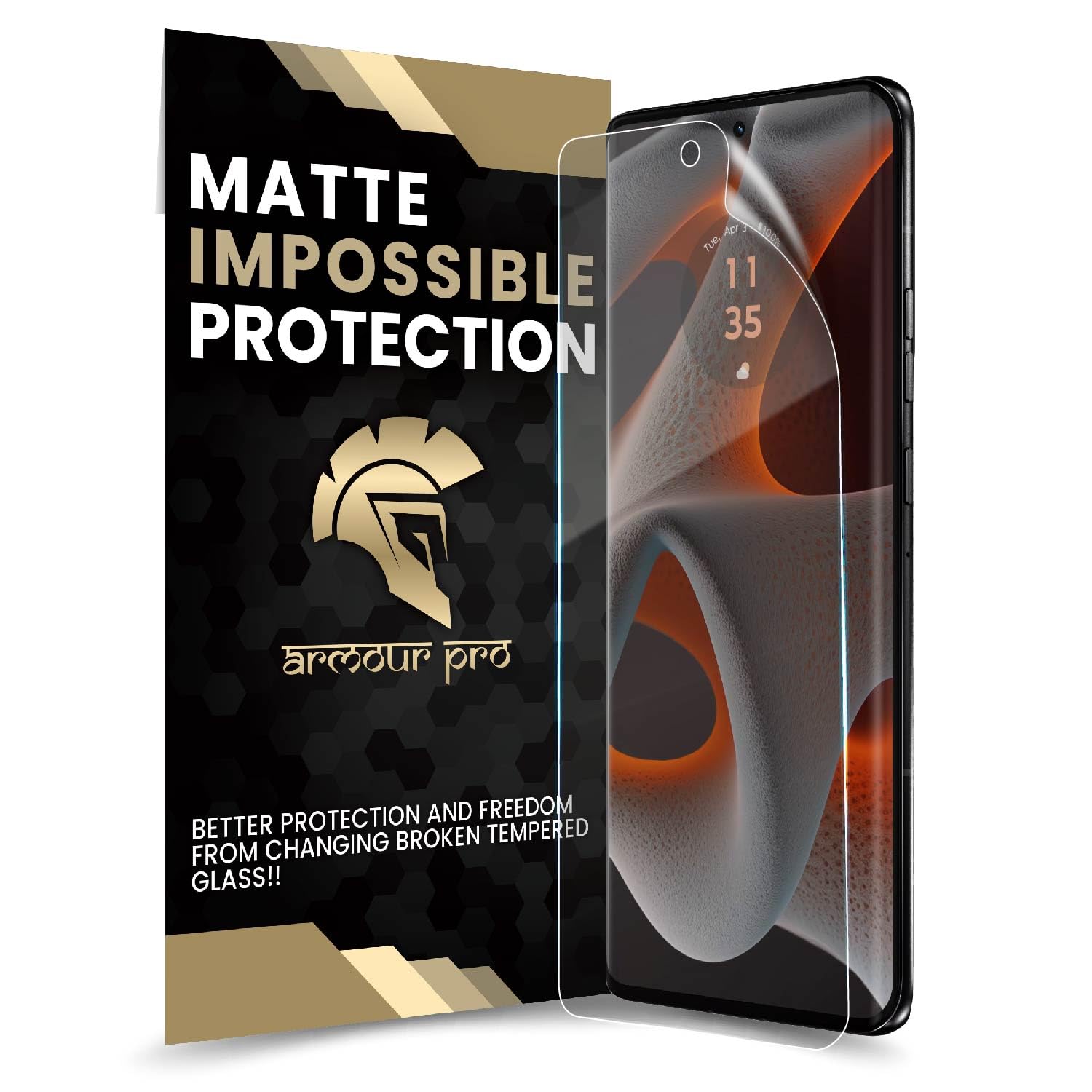ArmourPro Screen Protector for Motorola Edge 50 Pro 5G | Matte Nano Unbreakable Membrane Protection, Case Friendly Full Edge to Edge Screen Coverage & Installation Kit (B0D9FLTHZ1) Amazon Price History, Amazon Price Tracker