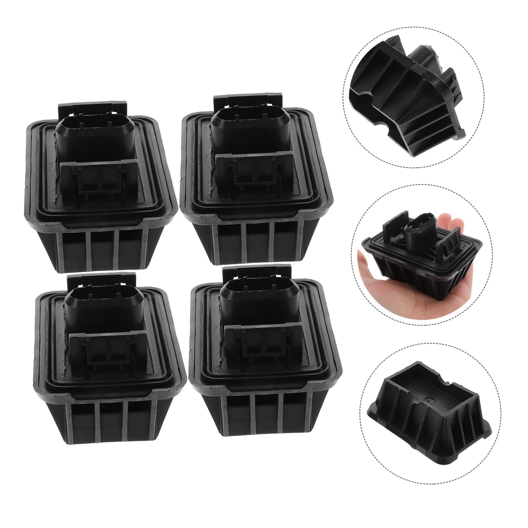 MAGICLULU in Gomma per Martinetto Sollevamento 4 Pezzi Base Resistente per Auto Compatibile Martinetti da Accessori Sicuri per Manutenzione Veicoli
