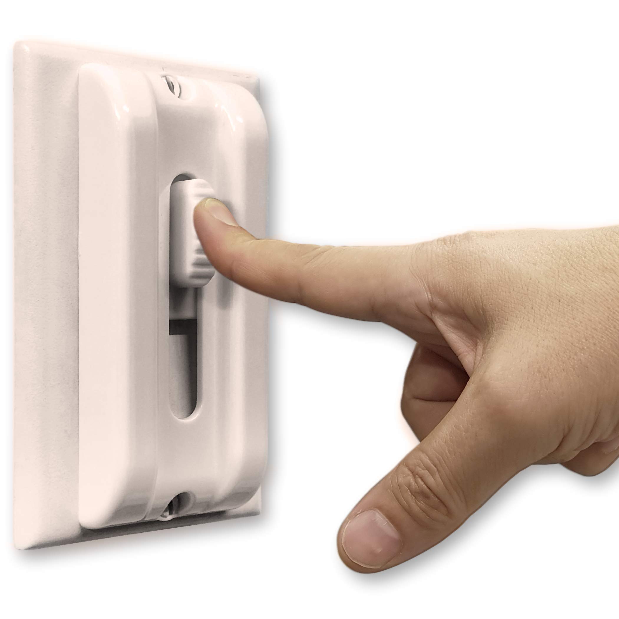 Tamper Proof Rocker Switch Guard Cover Plate for Child Safety and Security Keeps Wall Light