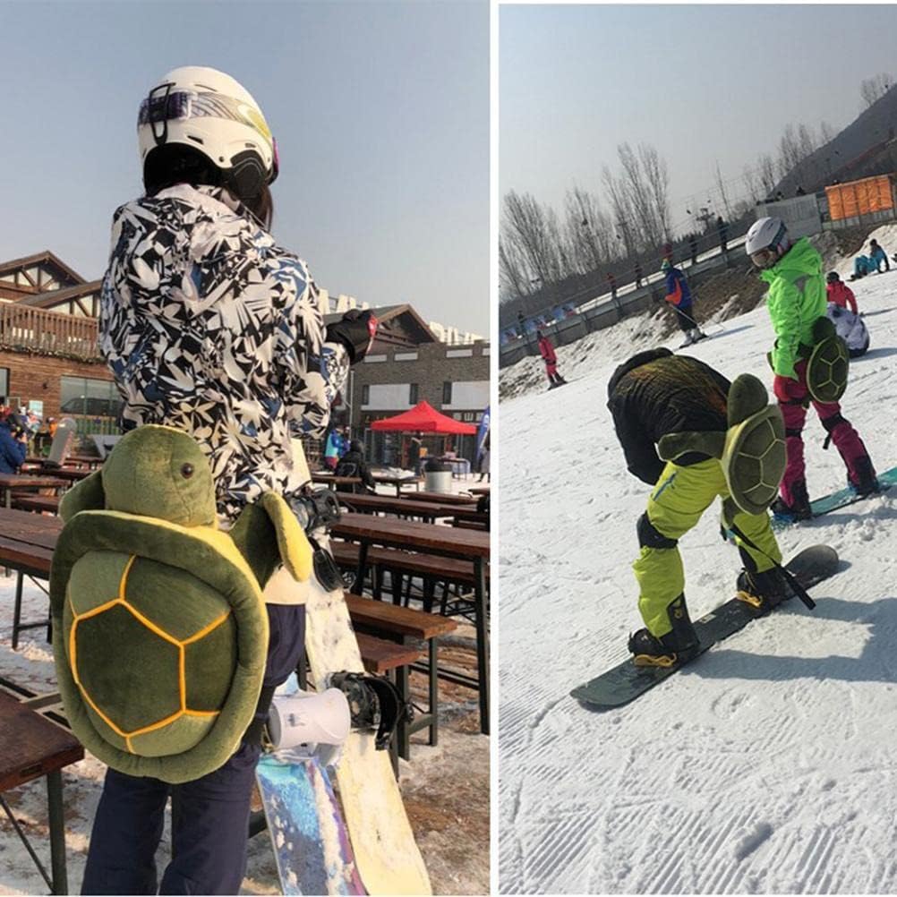 Dan&Dre Cartoon Turtle Plush Protective Gear Set - Knee & Hip Pads for Kids Teens Adults, Soft Padded Protector for Skateboarding, Cycling, Scooter, Indoor Outdoor