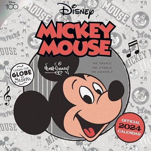 Mickey Mouse Classic 2024 Calendar, Month To View Square Wall Calendar, Official Product: Original Danilo-Kalender [Mehrsprachig] [Kalender]
