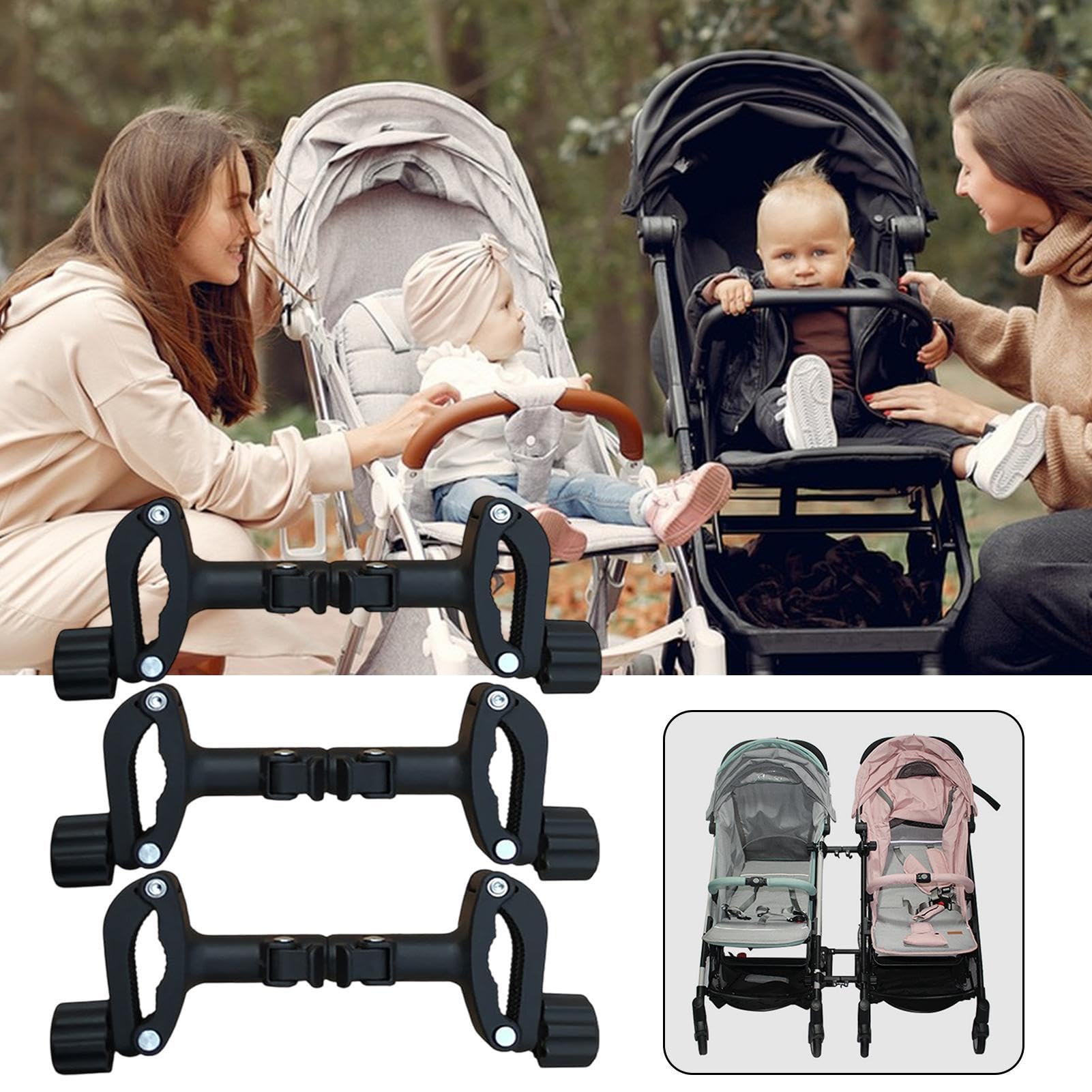 Connecteurs Twin Pram, connecteur Pram Accessoires de connexion à poussette