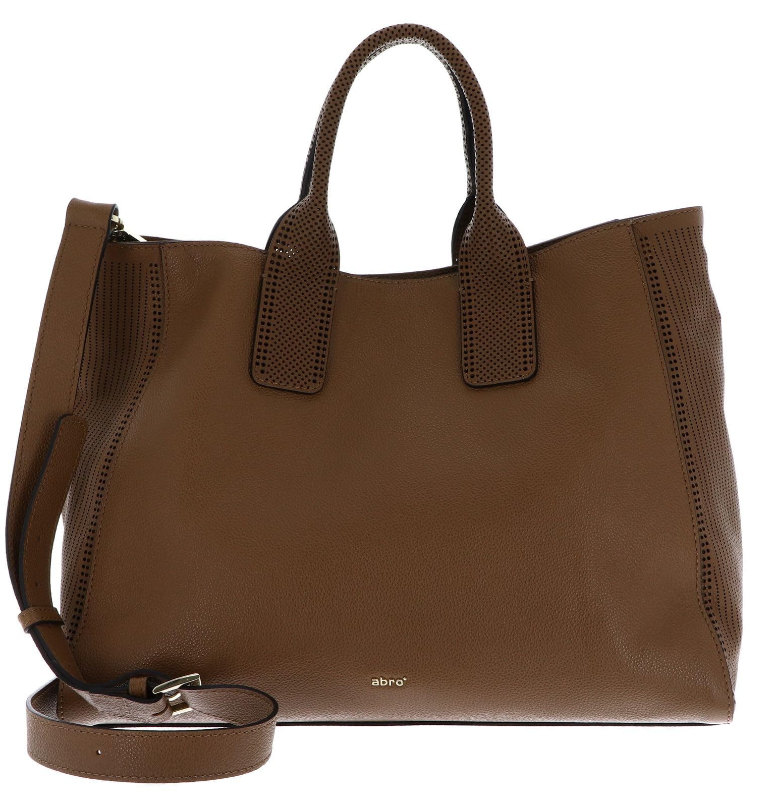 ABRO bolso shopper bolso bandolera Leather Erson Shopper Malea Caramel/Cognac marrón