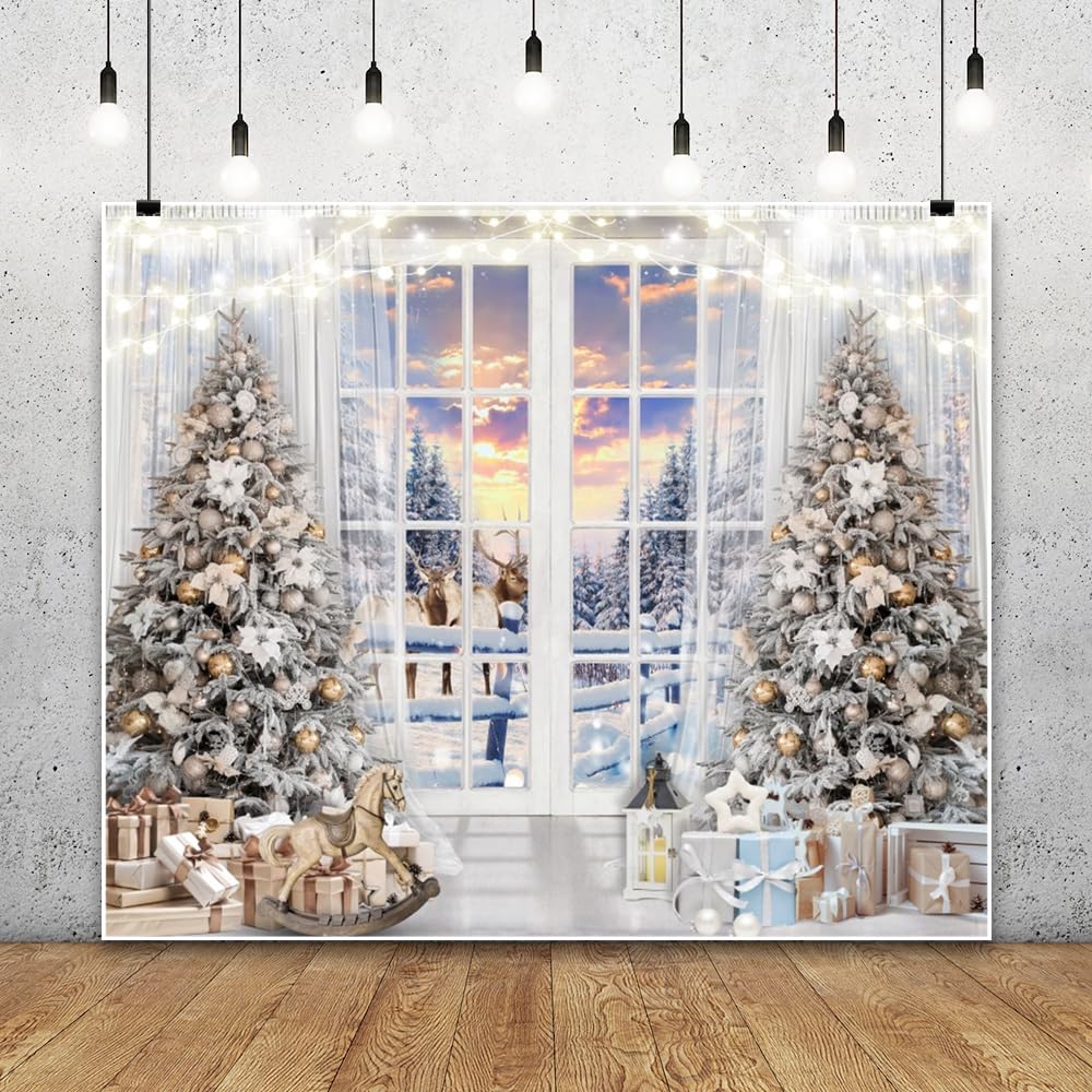 Kate 10x8ft/3x2.5m Christmas Backdrop Retro Xmas Tree Photo Background Photography - View #3