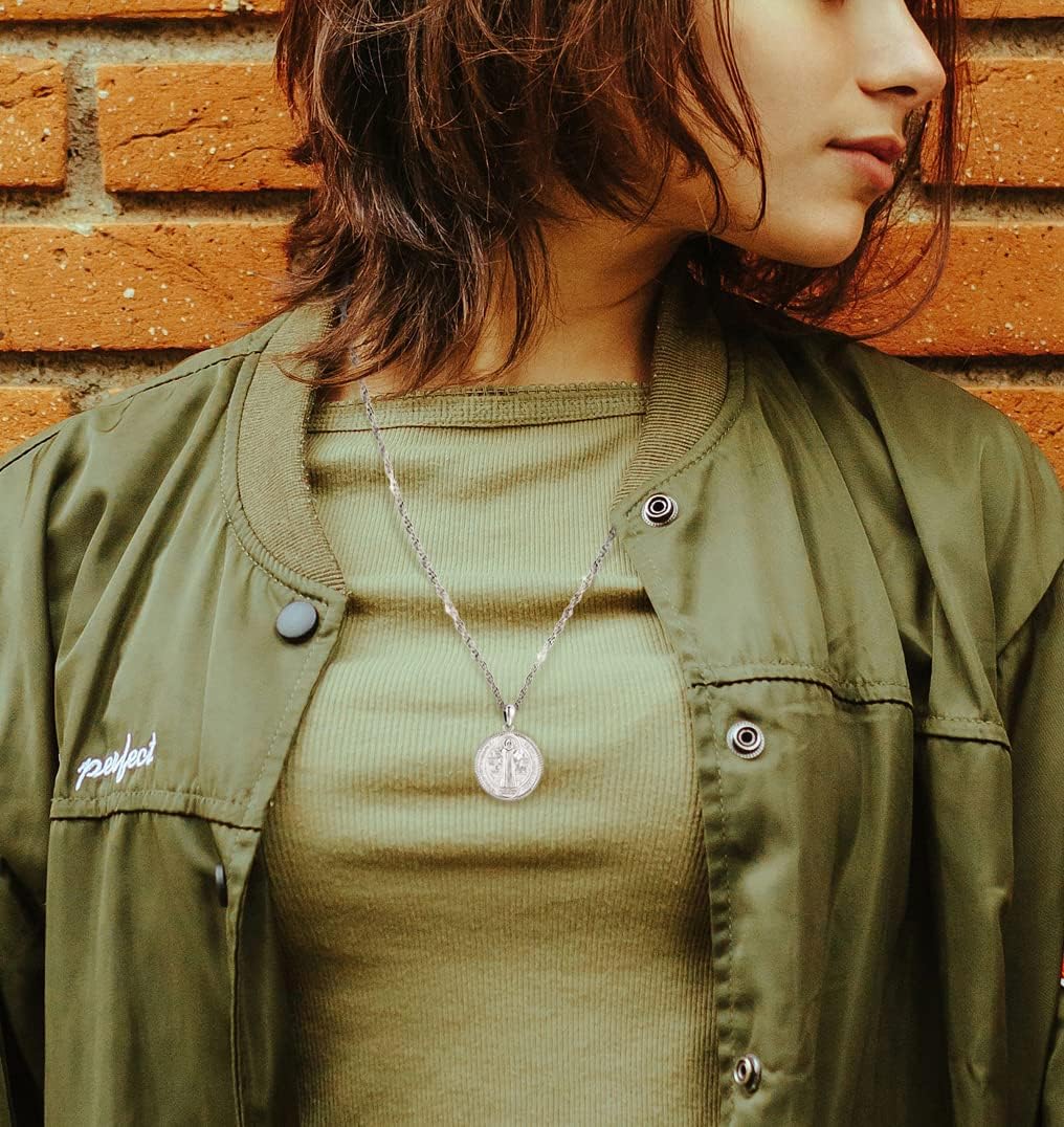 Saint Necklace S925 Sterling Silver Patron St Amulet Medal Protection Pendant Jewelry for Men Women - Image 6