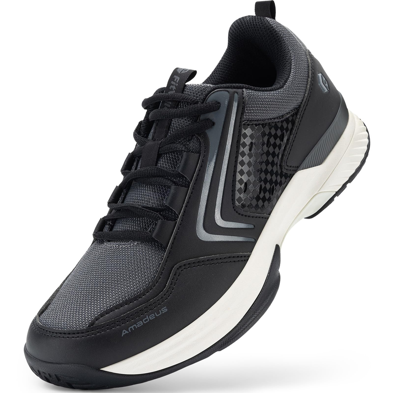 FitVille Men's Wide Pickleball Shoes Non-Slip Court Tennis Sneakers for Men