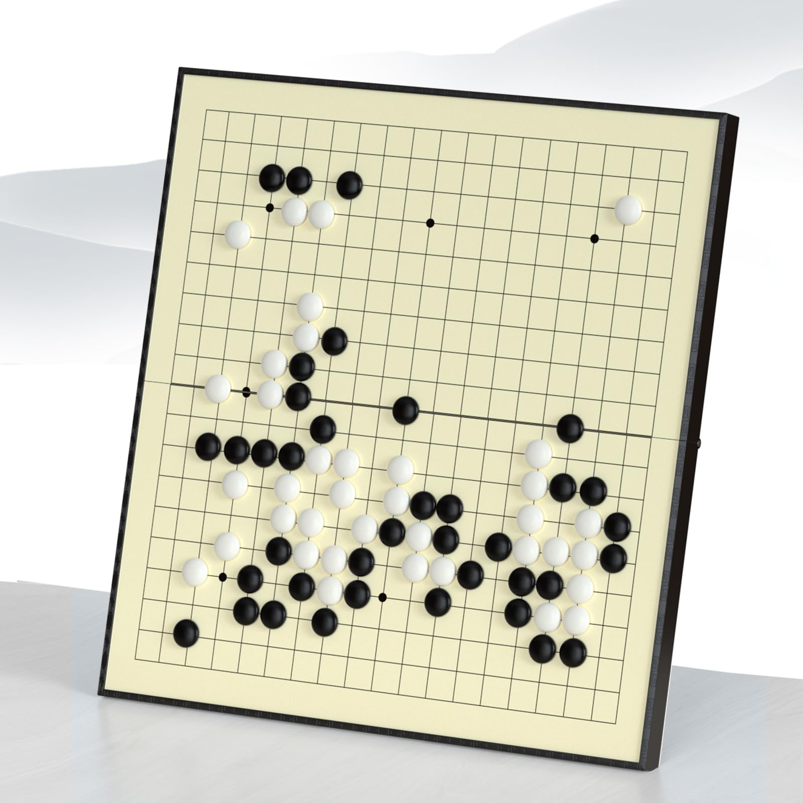 Gatmove Set Go, 29 cm, Gioco da Tavolo 19x19, pietre Magnetico con tavola pieghevole, specifiche da viaggio portatile