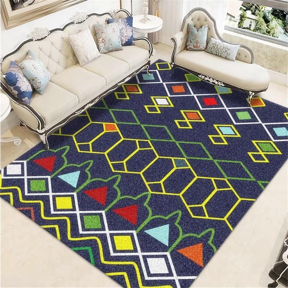 Tapis de salon vert antidérapant idéal pour le bureau ou la terrasse