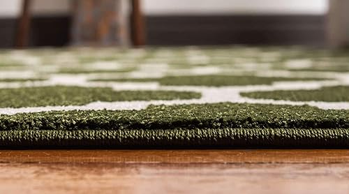 Miniatura 4 de Unique Loom Trellis Collection Alfombra marroquí de enrejado verde oscuro (4' 0 pies x 6' 0 pies)