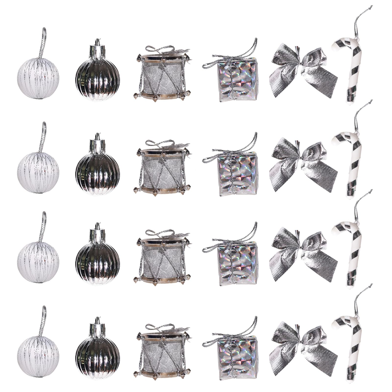 Nucelit 24Pcs Christmas Baubles Hanging Ornament Shatterproof Foam Ball Ornament for Christmas Tree Wreath Mantels Unbreakable Tree
