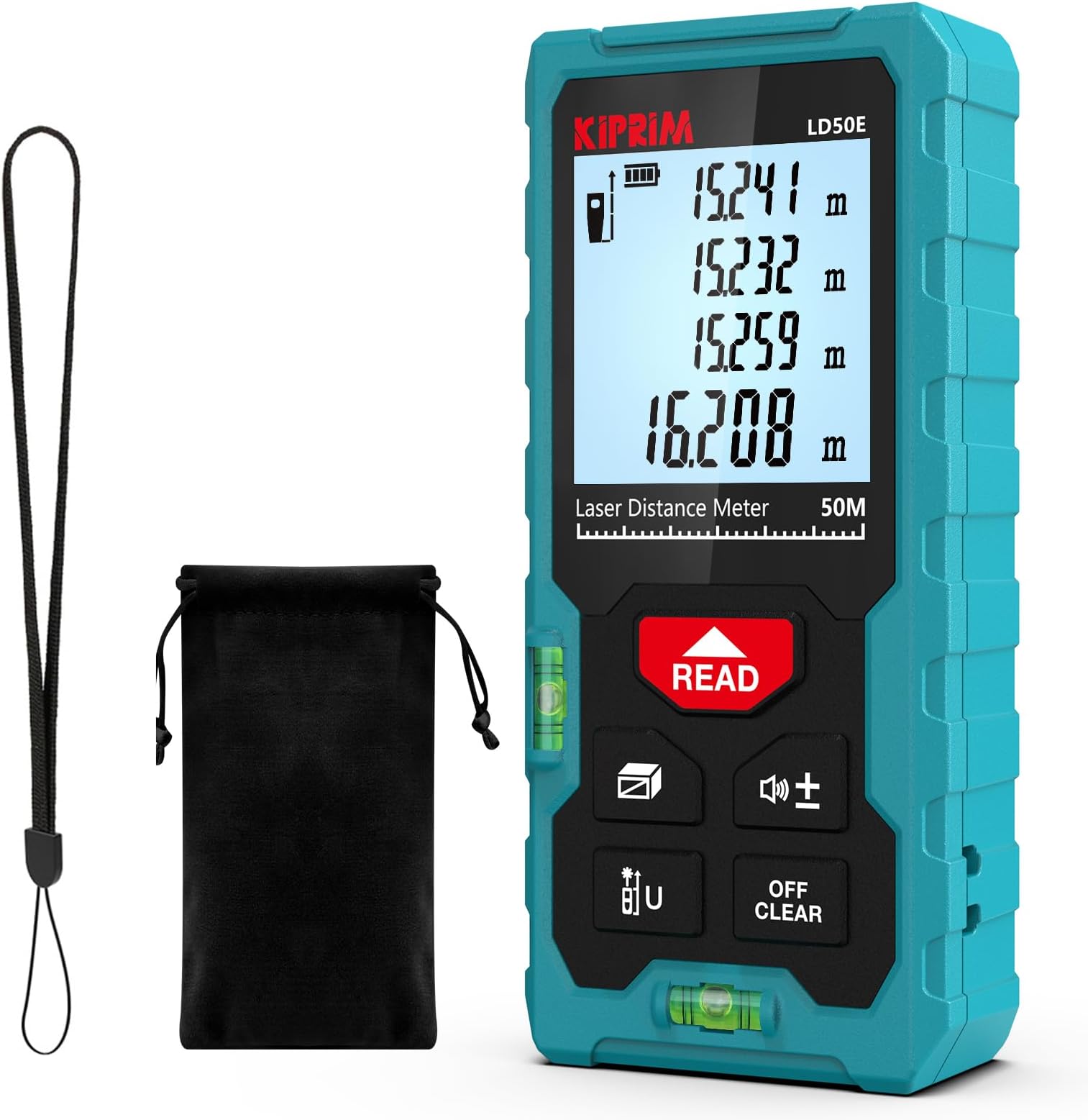 Kiprim Laser Distance Measure High Accuracy 165ft Kiprim LD50E Laser Tape Mea...