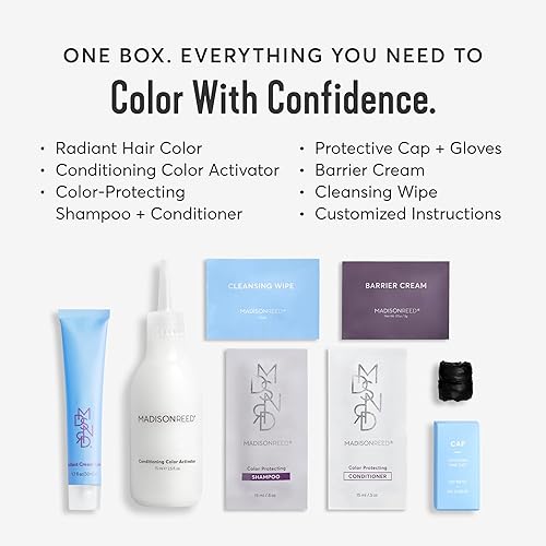 Miniatura 3 de Madison Reed - Kit de tinte radiante para el cabello tinte permanente para el cabello 100 cobertura de canas sin amoníaco castaño claro Novara 65NNN