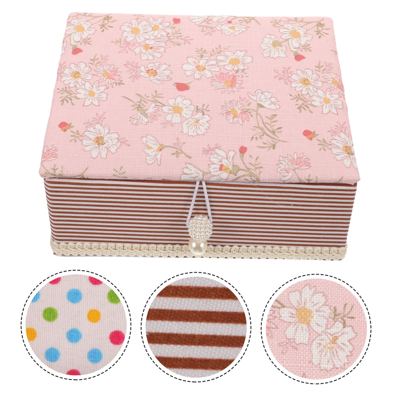 SEWACC 4piezas Caja De Costura Portátil Para y Alfileres Organizador De Tela Diseño Elegante Para Manualidades y Almacenamiento De Accesorios