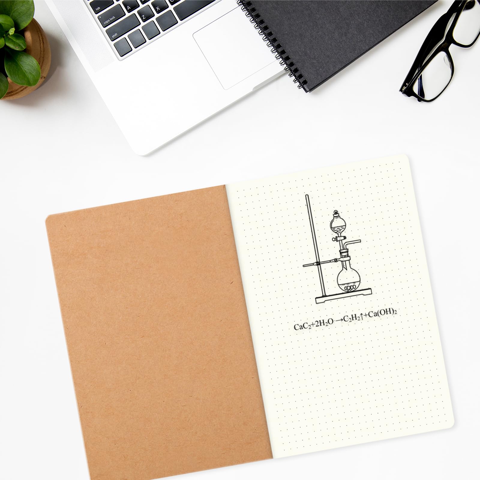 zmybcpack 24 Stück 21,6 x 14 cm Punktraster Papier Notizbuch/A5 Größe Dot Journal Notizbuch, Punktraster Themen-Notizbücher drahtgebunden mit Krafteinband, 30 Blatt/60 Punktseiten