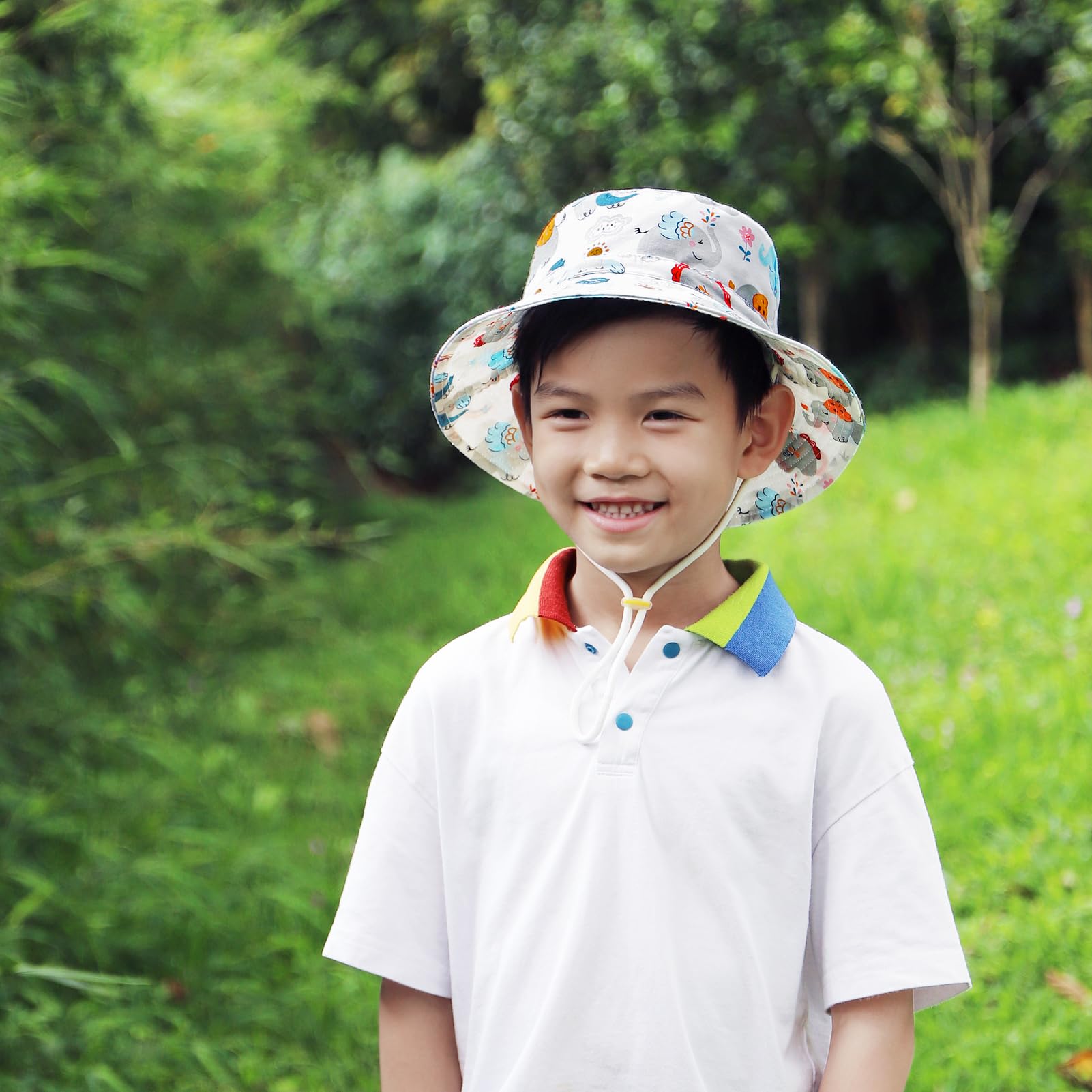 Children's Adjustable Sun Hat, Baby Boy's Boy's Girl, Summer Beach Fisherman Hat Bucket Hats Kids Sun Hat 2-8 Years - 3