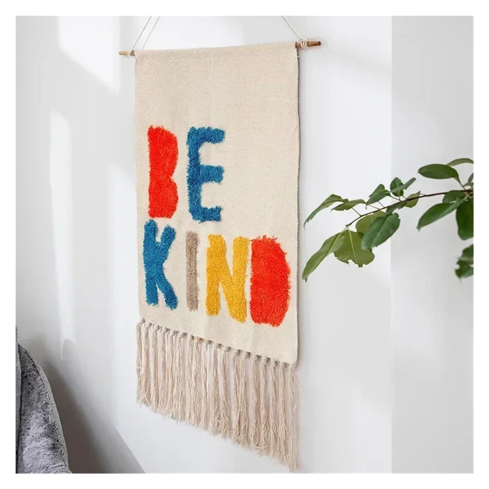 BDFJEDS Tapestry Wall Hanging 50x90cm Macrame Wall Hanging Tapestry Tassel Woven Geometric Canvas Home Decor(Color-23)