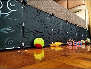 QIYIHOME Toy Blocker, Extra Tall Size Gap Bumper for Under Bed, Stop Pets Toys Going Under Bed or Sofa Couch, Easy to Install, 11.8" Height 83" Length,Black