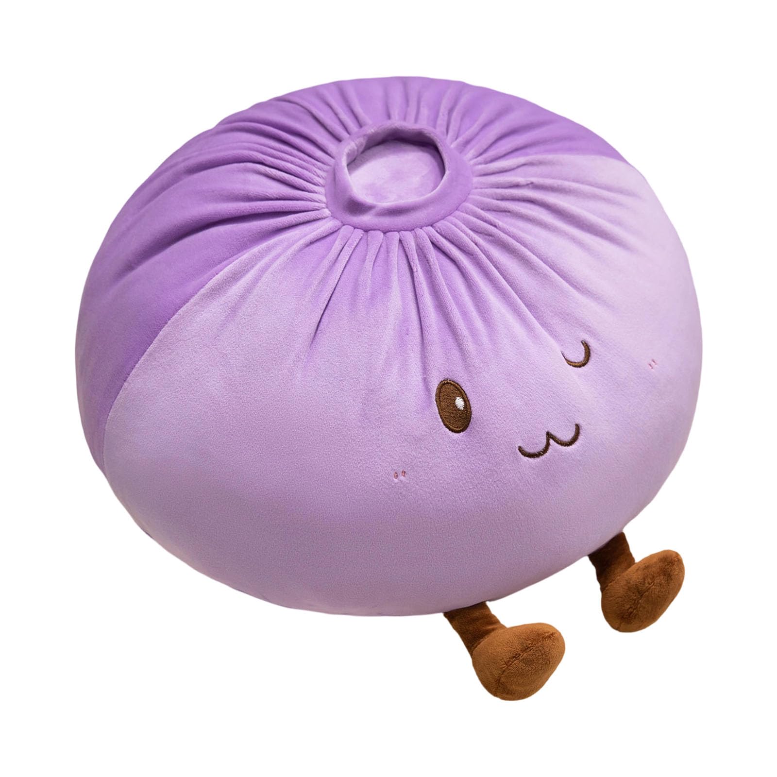 CAZSTYK Round Baozi Shaped Pad Comfortable PP Cotton Filled Excellent for Rest Reading Watching Shows 28cm Diameter Versatile Plush Pillow