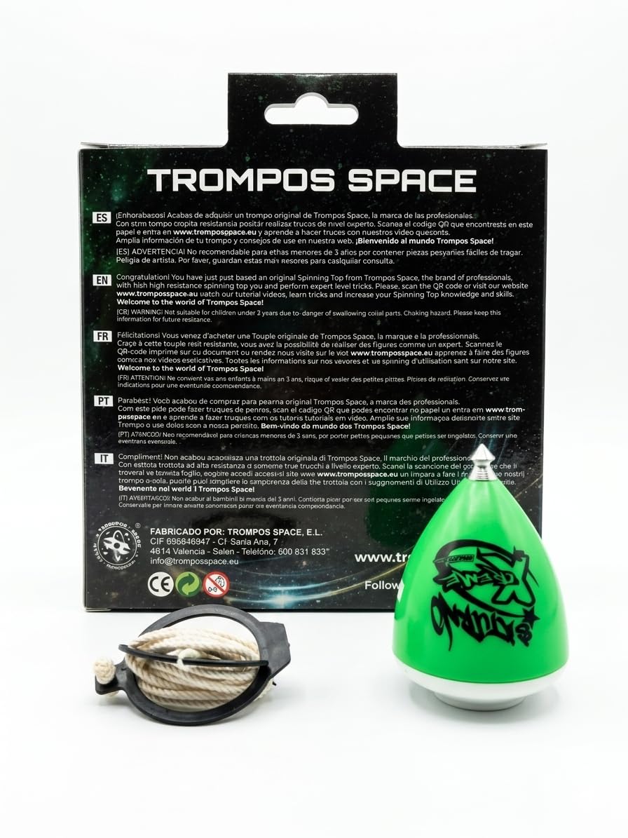 Trompo Acrobático Space Saturno XT Roller – Rojo, Con Rodamiento Y Punta De Metal, Ideal Para Trucos Y Juegos