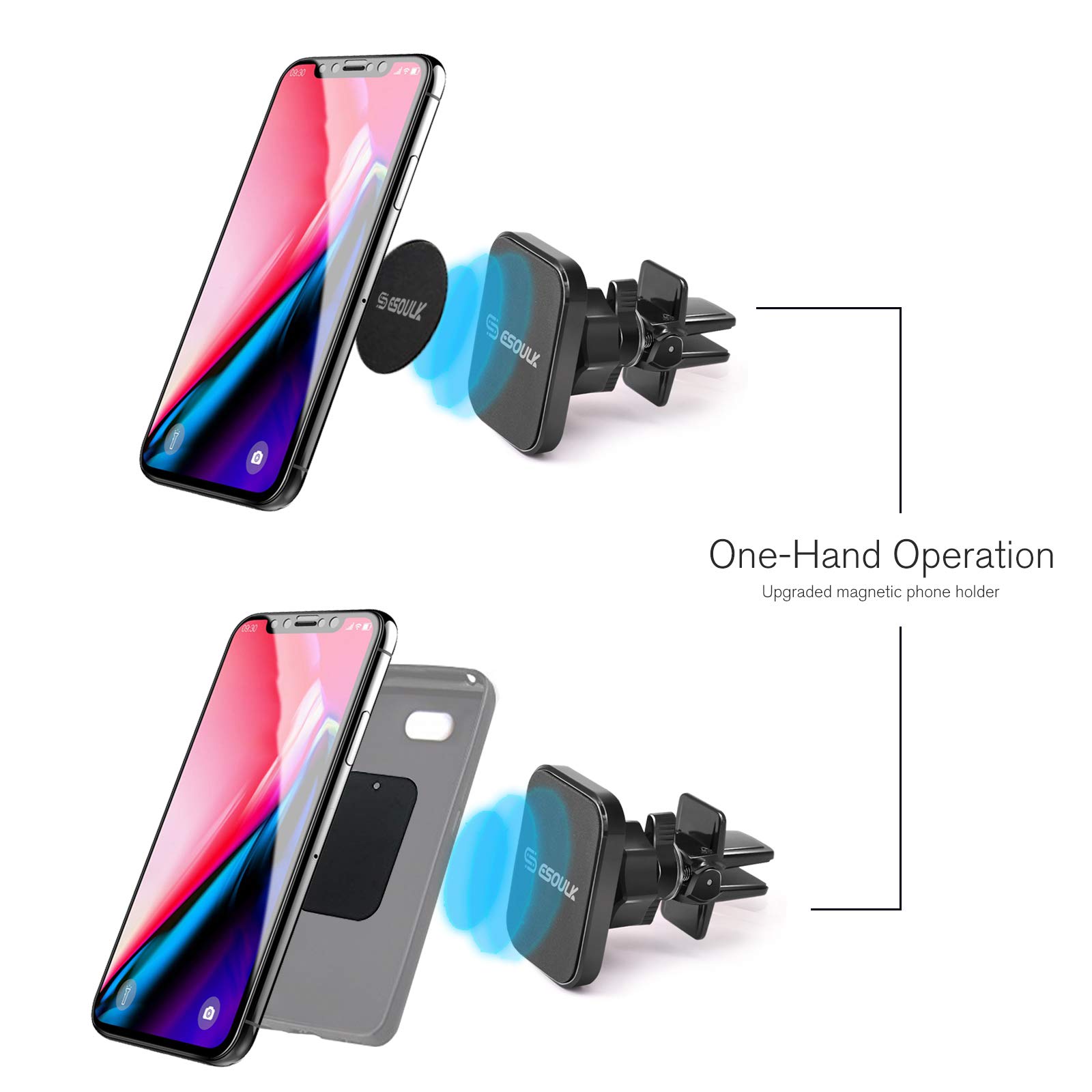 Soporte magnético Universal para teléfono con ventilación de Aire para teléfono Inteligente