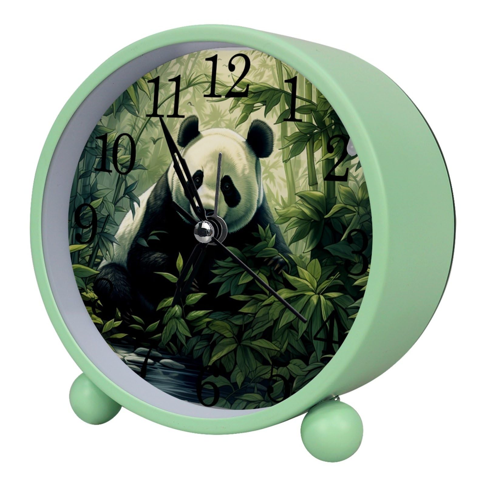 etoenbrc Battery Operated Clock Slient Plastic Table Clock Battery Operated Bedside Alarm Clock with Light for Bedroom Living Room(Color162)