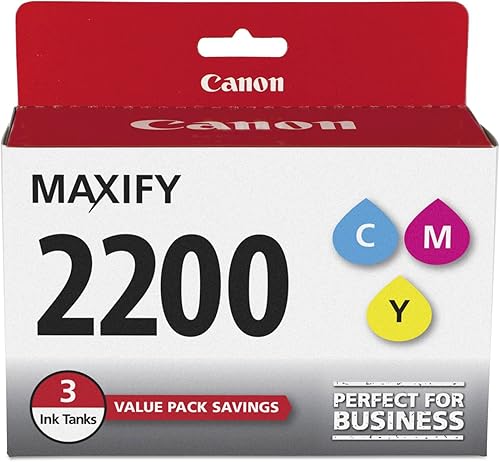 Canon PGI-2200 - Paquete de tinta de tres colores, compatible con MB5420, MB5320, MB5120, MB5020, iB4120 e iB4020