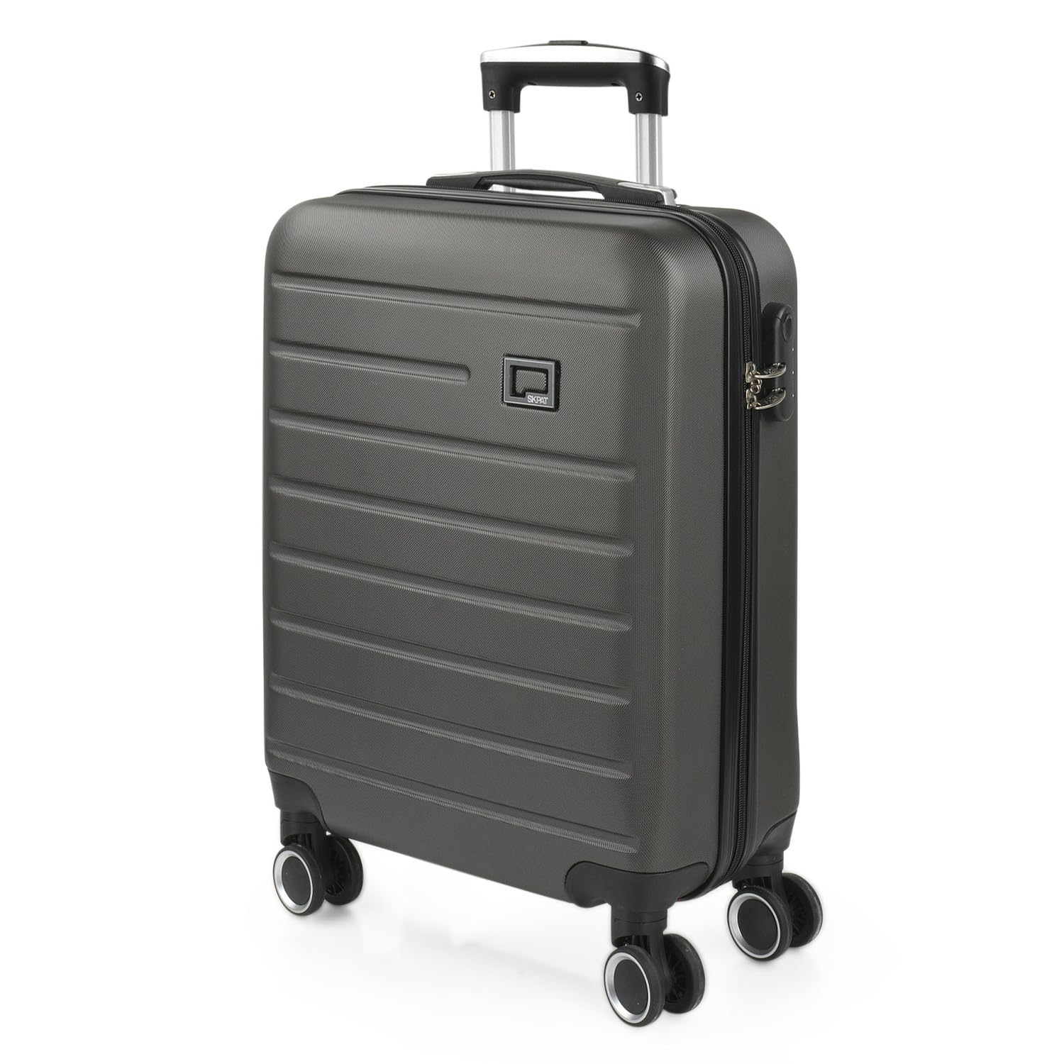 SKPAT - Middelgrote Koffer. Medium Trolley Reiskoffer van SKPAT. Lichtgewicht ABS Harde Schaal 4 Wielen Cijferslot, Blauw : SKPAT