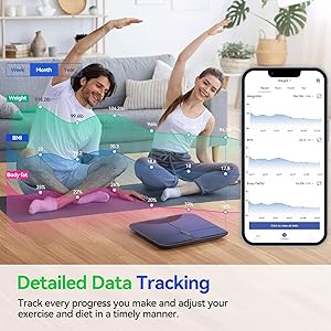anyloop Smart Scale for Body Weight and Fat Percentage, Accurate Weight Scale Bathroom Scale Large LED Display Body Fat Scale, Digital Scale Weighing Scales Bluetooth 400lb