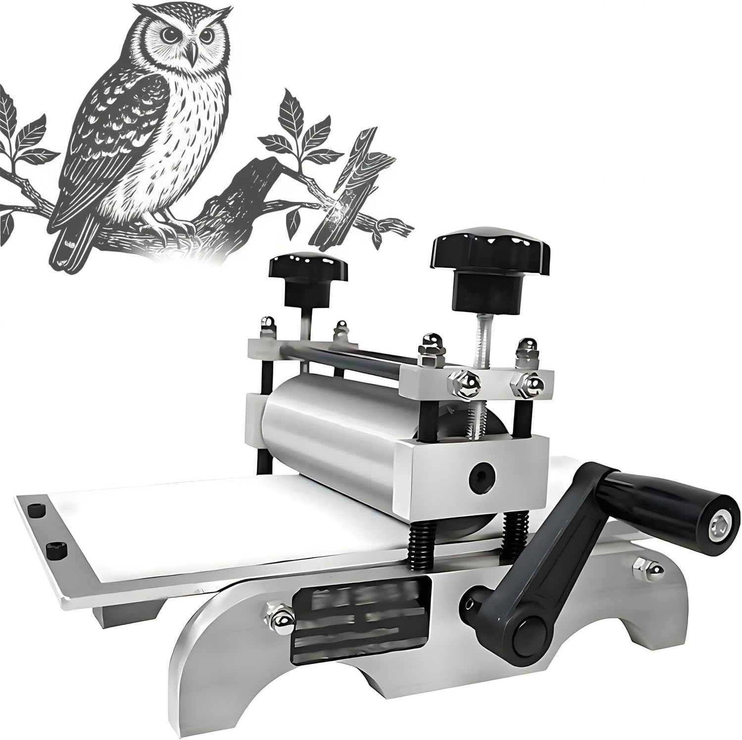 Manual Engraving and Printing Press Machine, Tabletop Printmaking Press Machine for Wood, Copperplate, Intaglio and Relief Printing, Compact Design for DIY Craftsmen and Small Studios