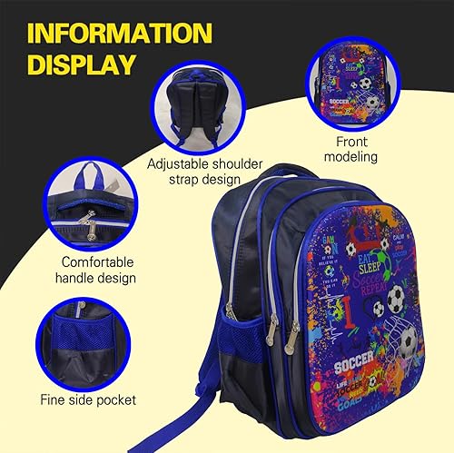 Miniatura 3 de Mochila de fútbol para laptop para hombres y mujeres, mochilas de fútbol, bolsa de hombro para viajes, senderismo, camping, mochila