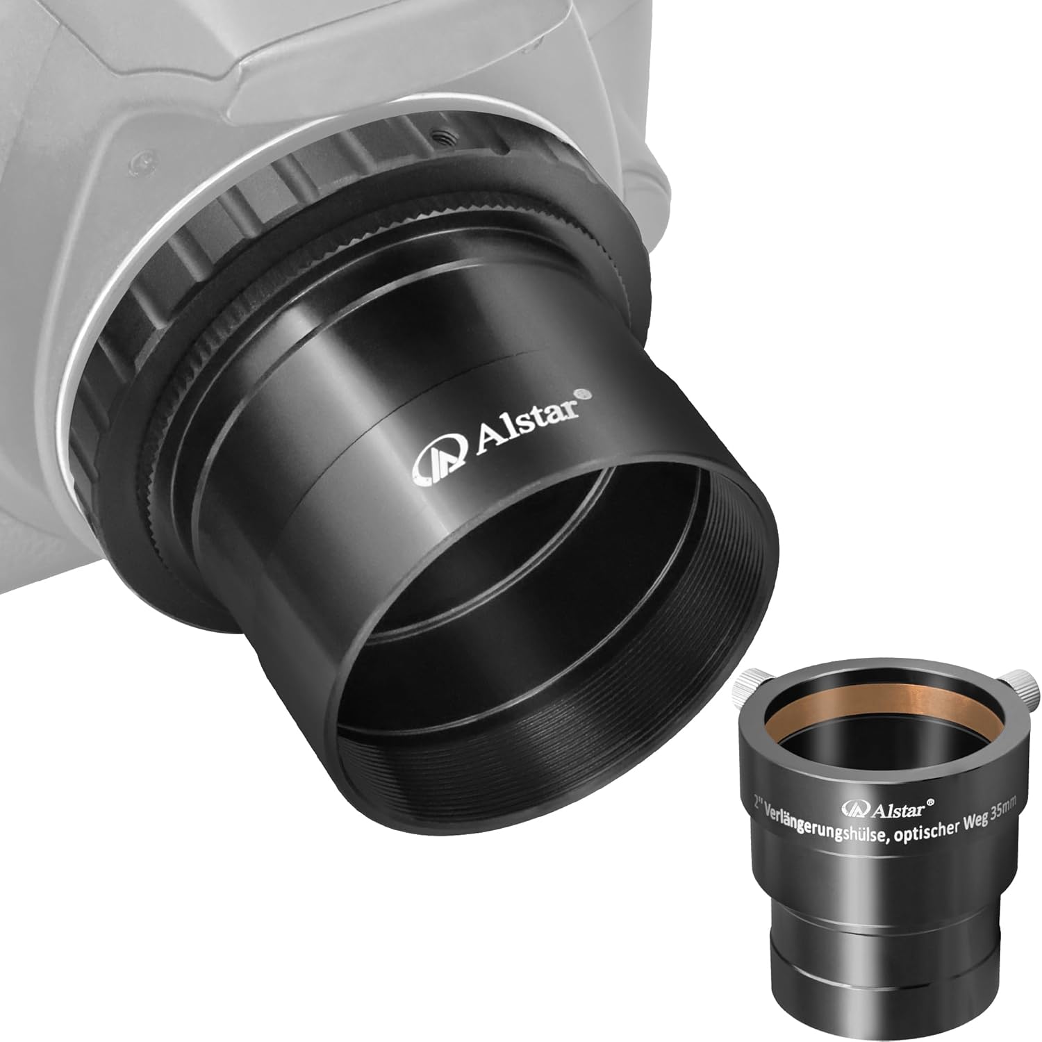 Alstar T Ring Adapter and M42 to 2" Telescope Adapter - Bundle with - 2-Inch 35mm Telescope Extension Tube