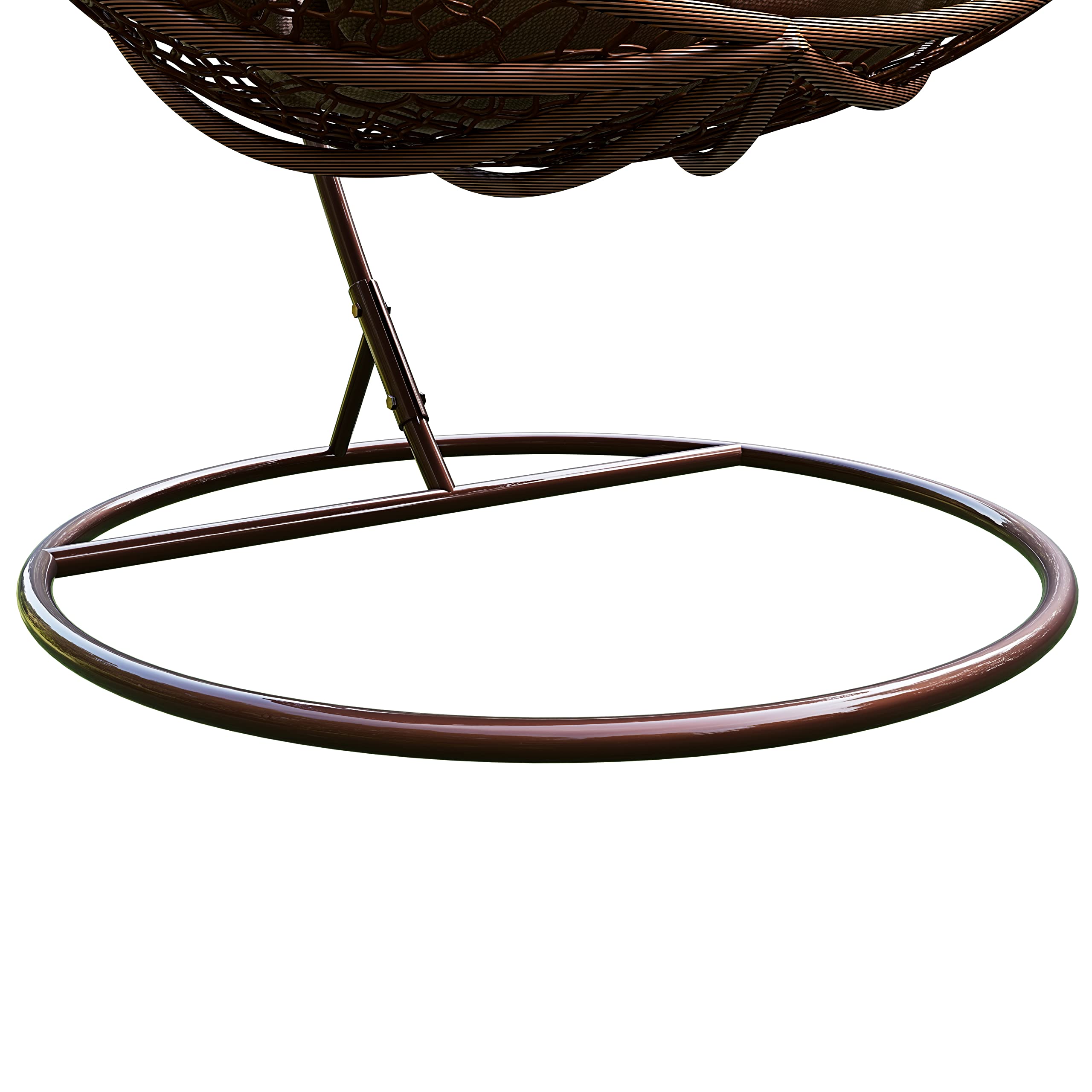BRICOZONE Poltrona Sospesa In Polyrattan Con Struttura In Acciaio Ideale Per Esterni E Interni Resistente Agli Agenti Atmosferici Con Cuscini Imbottiti Inclusi Design Elegante E Moderno