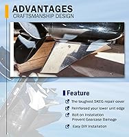 Vista 3 de 35-SS635 Kit de protector de barras, protector de barriguero de acero inoxidable pulido, se adapta a Evinrude/Johnson y OMC Cobra fuera de borda