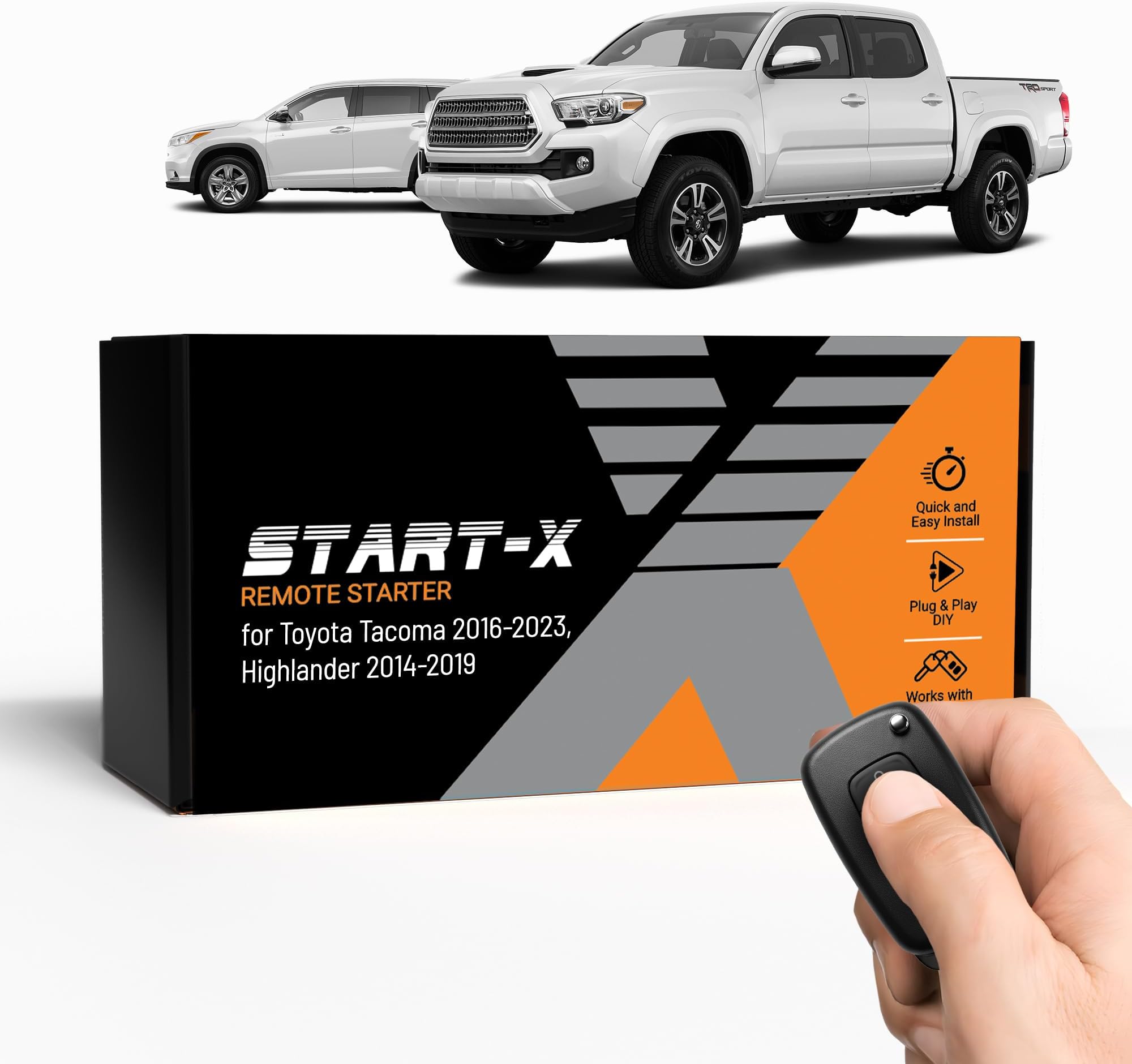 Start-X Remote Starter for Tacoma 2016 2017 2018 2019 2020 || Highlander 17-19 Key Start || Plug N Play | 3 X Lock to Remote Start