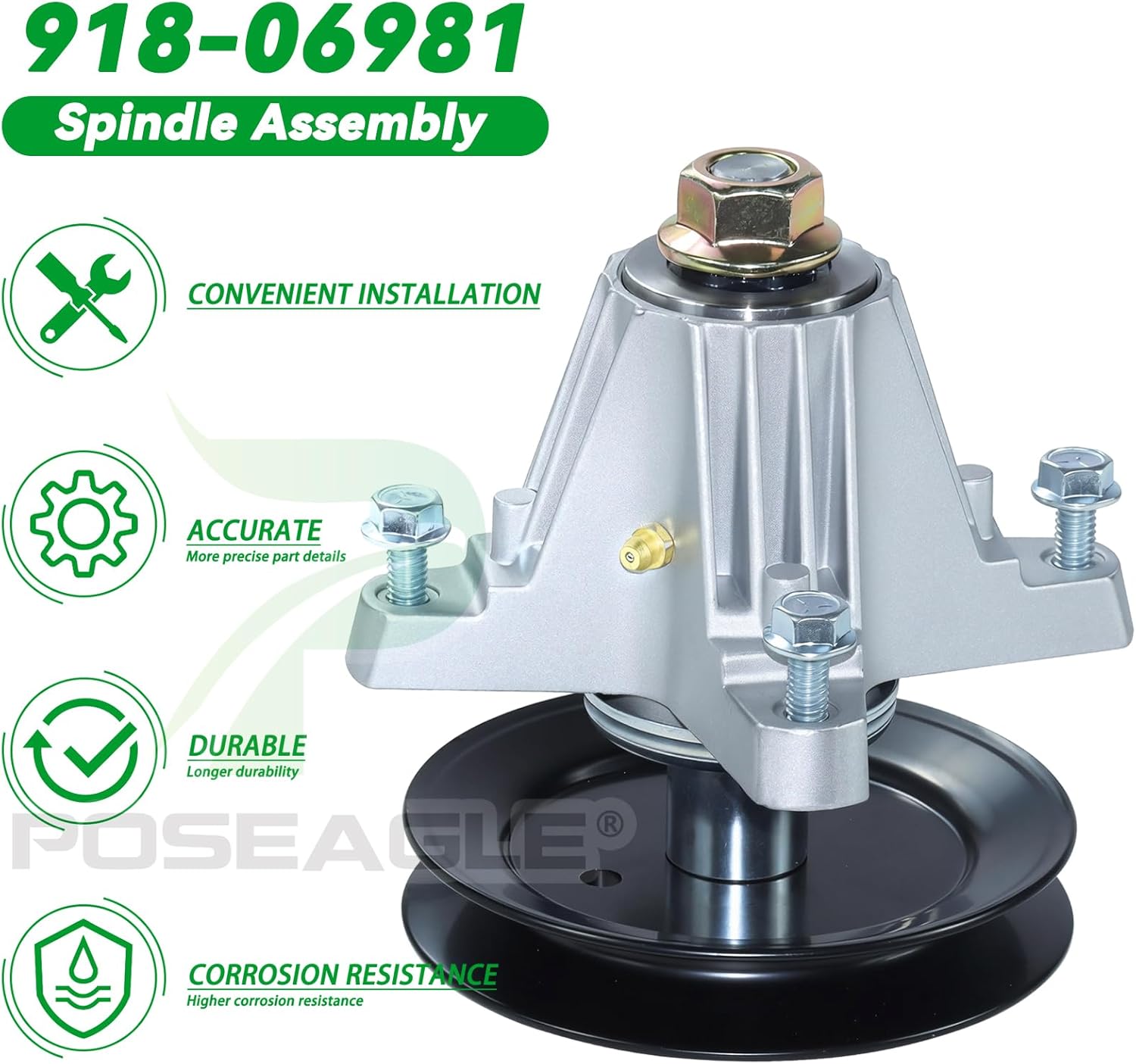918-06981 Spindle Assembly Replaces Cub Cadet Spindle 918-06981 Spindle Assembly 918 06981, 618-06981 for Cub Cadet XT1 LT50 XT2 LX50 XT1 50 inch CYT5023SE Super Bronco 50 Xp Lawn Tractors