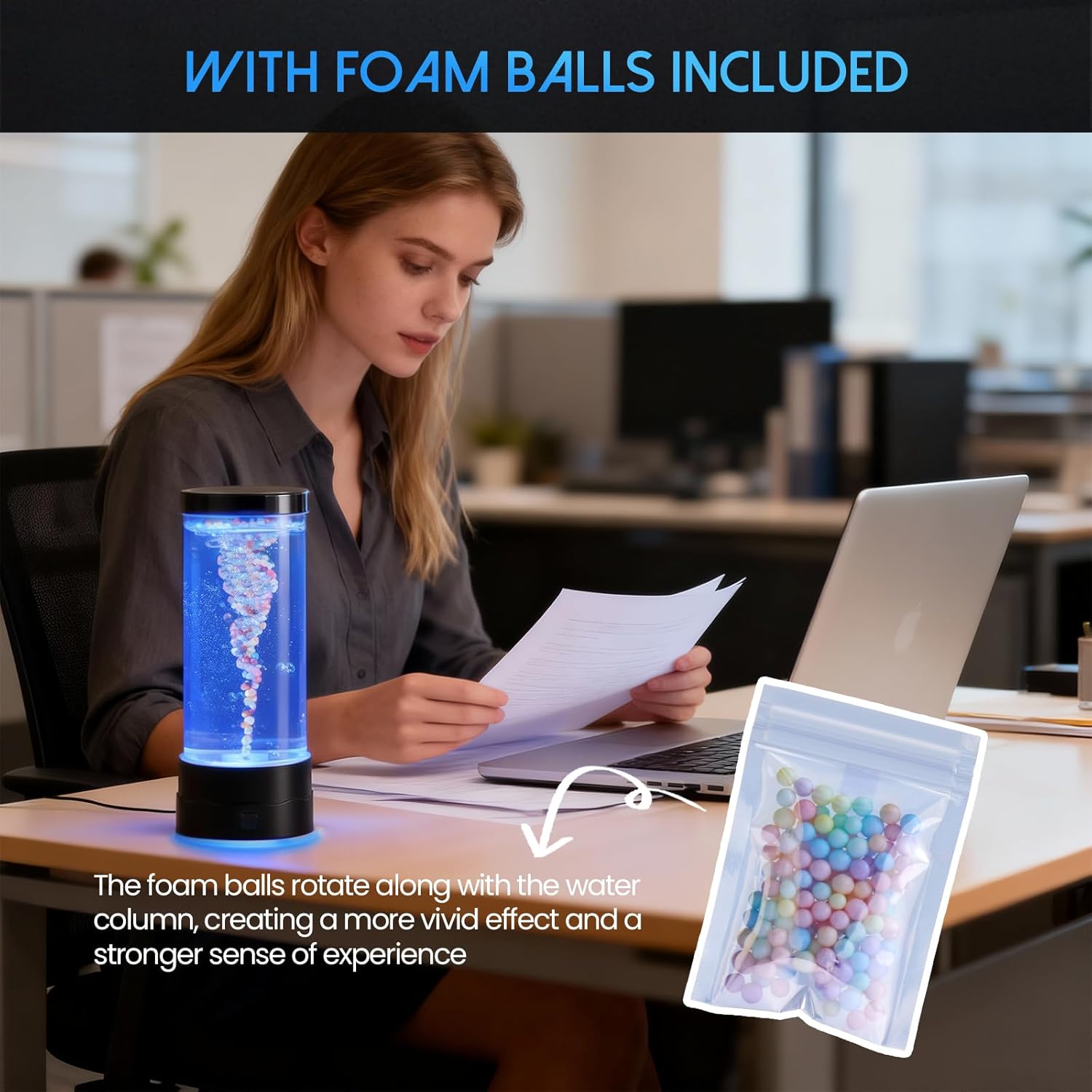 Tornado Lamp,Cool Things,Lava Lamp Gifts for Teen Boys,Kids,Girls,Tornado Toy,Tornado Maker,7 Color Changing LED Light,Cool Night Light,Birthday, Christmas Gifts - Image 6