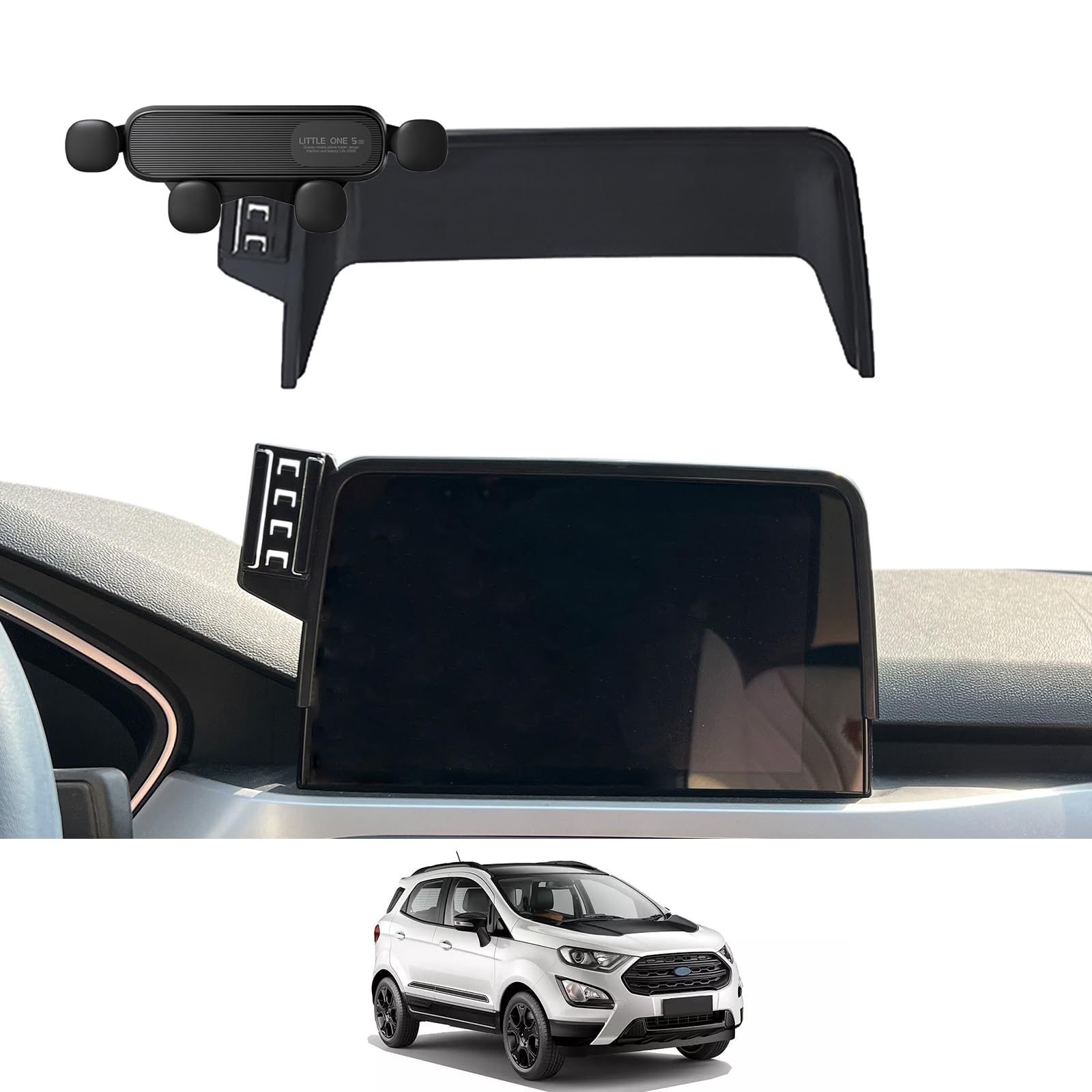 Supporto per telefono da auto adatto per Ford EcoSport 2018 ~ 2023 (8 pollici), staffa di navigazione per bocchetta dell'aria, supporto per smartphone, rotazione a 360°, supporto per auto (tipo A