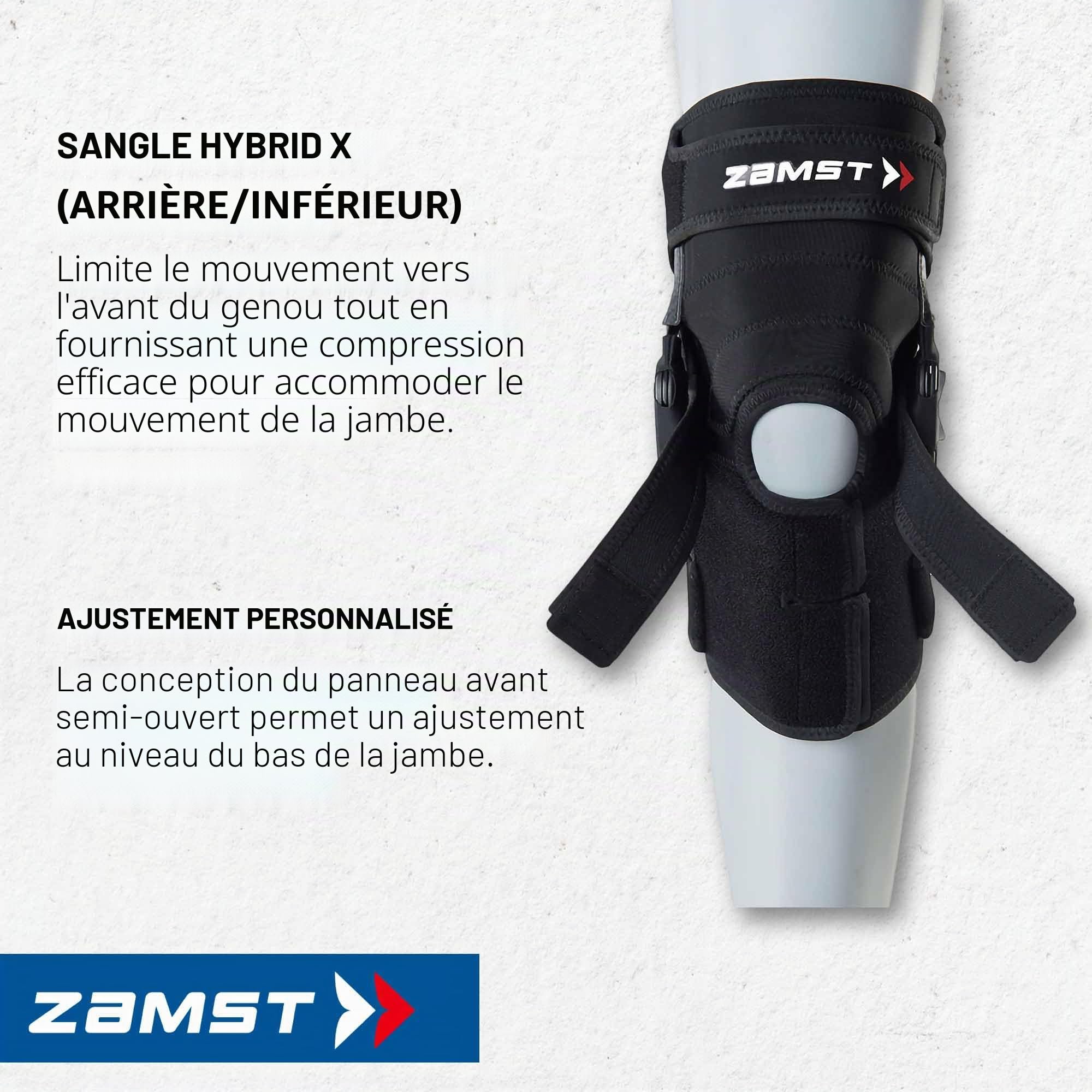 Zamst ZK-X Genouillère de Sport - Genouillère à Compression Extra Forte pour Hommes et Femmes avec Charnières en Aluminium, pour Entorses Modérées à Sévères des Ligaments ACL, MCL et LCL - Taille L