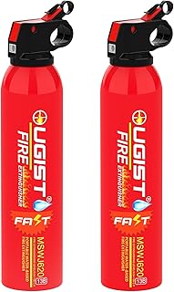 Ougist Water-Based Fire Extinguisher -2 Pack Portable for Home & Vehicle Use, Cold-Weather Safe, Prevents Re-Ignition - Ideal for Kitchen, Garage, Car