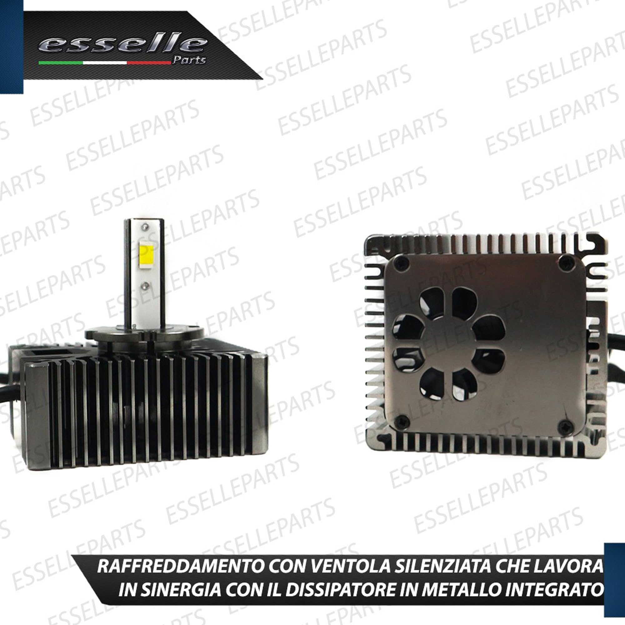 Coppia Lampade D5S LED 12000 Lumen 6000K specifiche per Audi A4 B9 + Avant – Conversione da Xenon a LED Plug & Play Canbus – Luce Bianco Ghiaccio Ultra Potente – 35W CSP Alta Luminosità