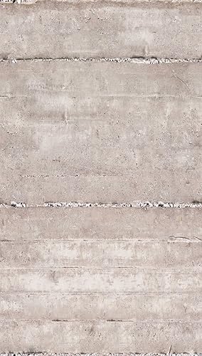 CONCORD WALLCOVERINGS  Papel tapiz de pared de piedra para dormitorio, pared de hormigón, gris beige, 63 pulgadas de ancho x 110 pulgadas de alto, 3