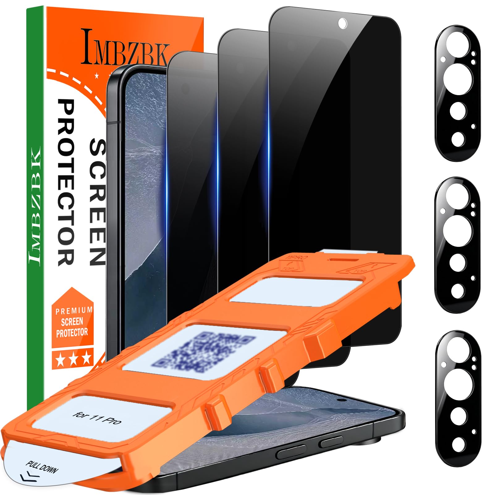 Photo 1 of IMBZBK Privacy Screen Protector for Google Pixel 11 Pro (3 Pack)