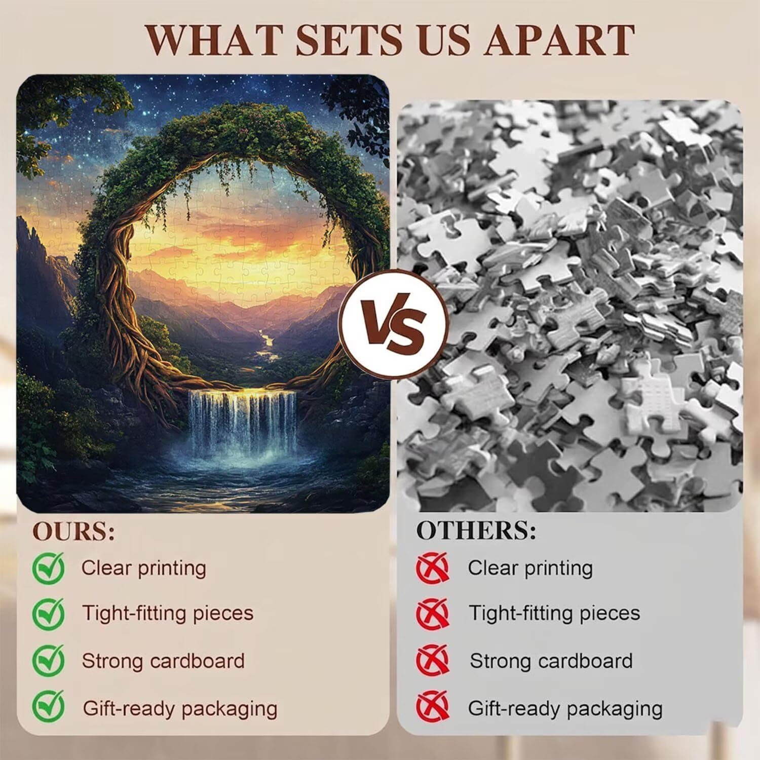 sogno paesaggio Puzzle 1000 Pezzi per Adulti, Puzzle in Legno - Collezione Classica con Poster Incluso -Sfida di Concentrazione e Passatempo Antistress, Gioco Educativo per Famiglia, 75 x 50 cm f0-787