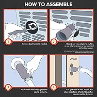 Vista 6 de Portable Generator Exhaust Extension Silencer Kit Exhaust Extension System 3 Adapters Included Reduced Noise High Efficiency Compatible