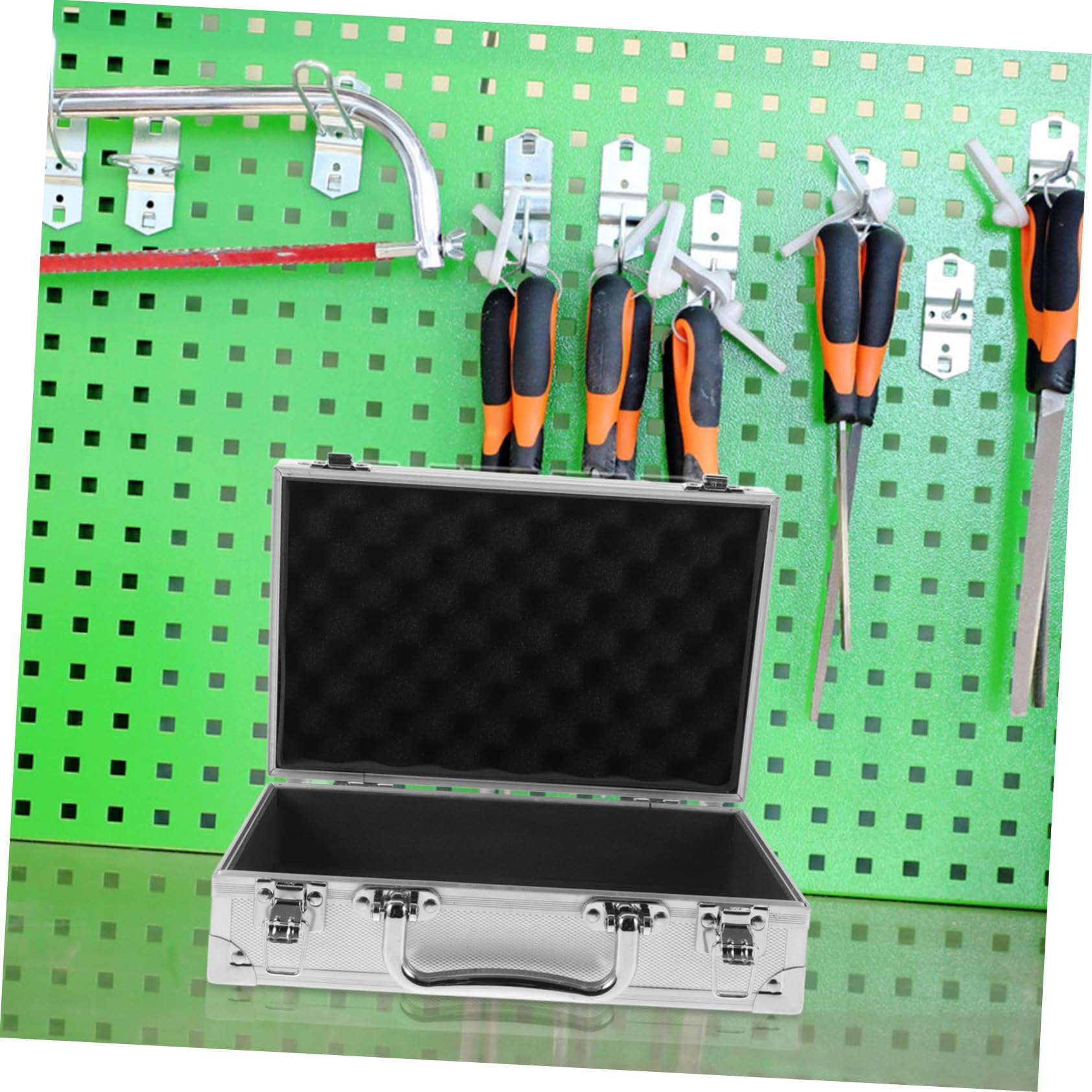 NUOBESTY Boîte à Outils Métallique Portable pour Rangement Étui De Transport Multifonction Coffret Outils Compact