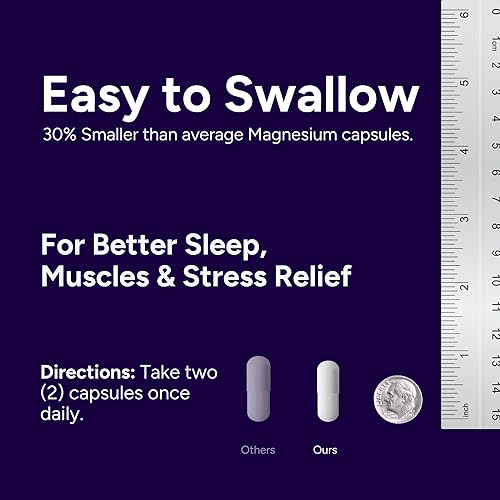 Miniatura 4 de Sucrosomial Magnesium - Absorción avanzada patentada y píldora más pequeña - Alivio del estrés, sueño, nervios, músculos y metabolismo, 300 mg 60